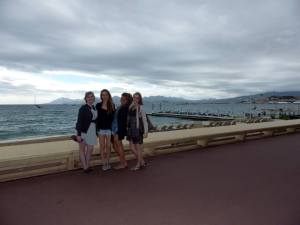 In Cannes. From left- me, Florence, Renata, and Allison.